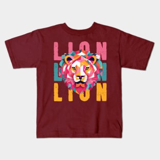 Cute Lion minimalist style art Kids T-Shirt
